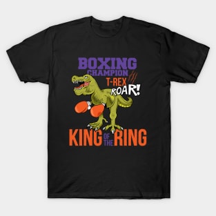 T Rex Boxing Roar Illustration T-Shirt